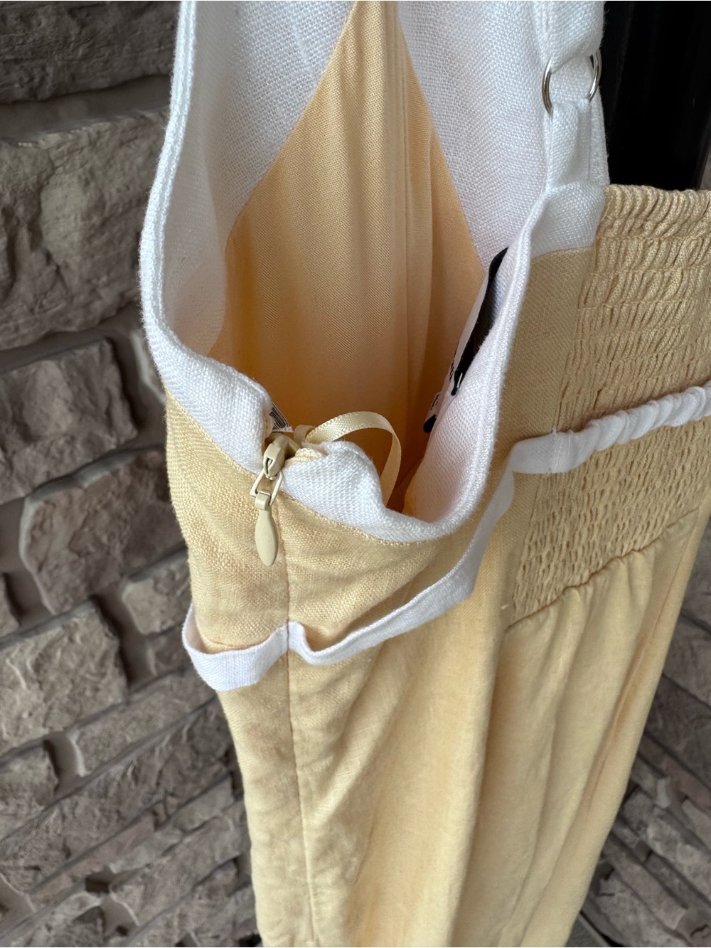 Reformation Sara Parmesan Butter Yellow Linen Dress - Picture 7 of 10
